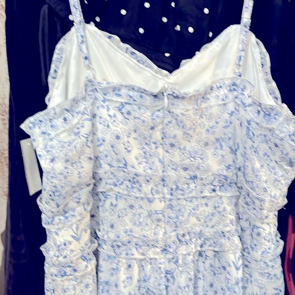 NWT No Boundaries Large blue and white sundress - Picture 3 of 7